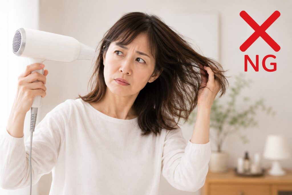 NGなドライヤーの乾かし方