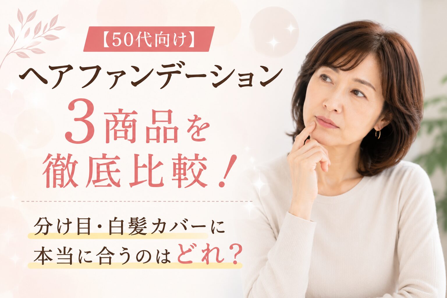 どれにしようかな？と迷っている女性