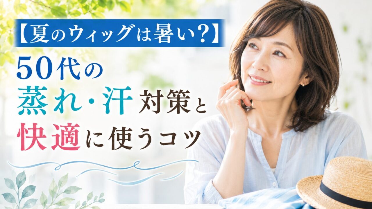 夏、微笑む５０代女性