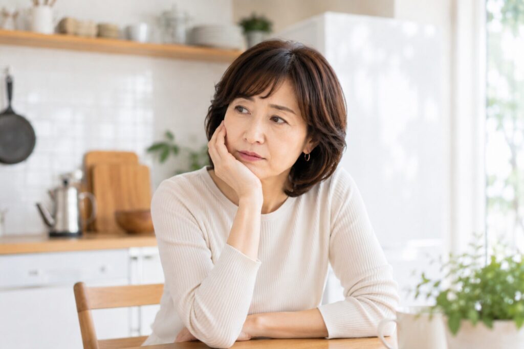 ウィッグがバレないか不安な女性