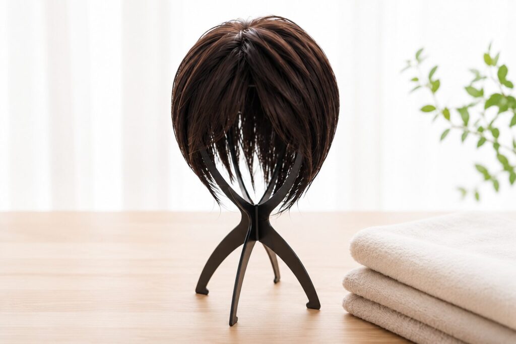 ウィッグの乾燥